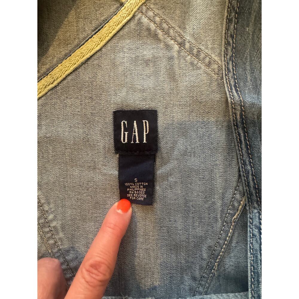 Vintage GAP Denim Overalls Women’s Small Y2K Medium Wash Carpenter Farm Retro - Picture 3 of 5